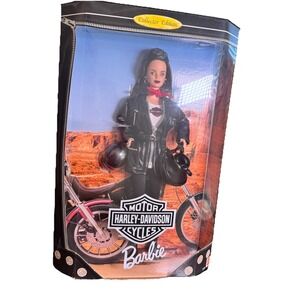 Harley Davidson Barbie Collector Edition Mattel NRFB Black Leather Outfit‎